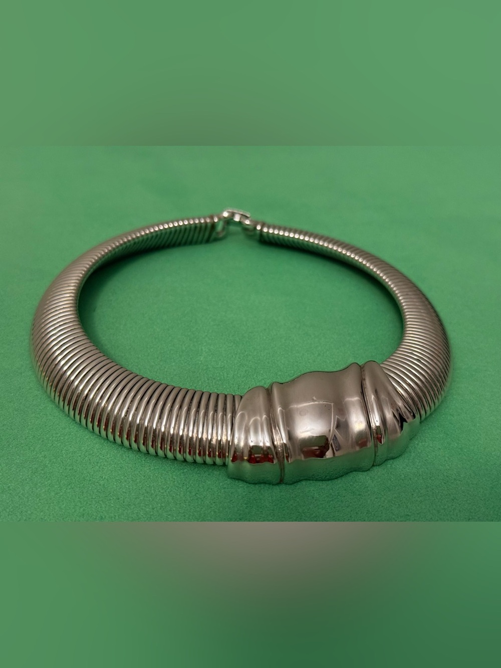 Statement Vintage Givenchy Chunky  Silvertone Modrlernist Necklace Rare!